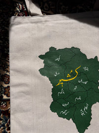 Kashmir Map Tote Bag