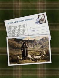 Postcard From Kashmir - A Sheperdess 1900-1908